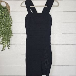 Express Womens Black Bondage Bodycon Dress Size Medium